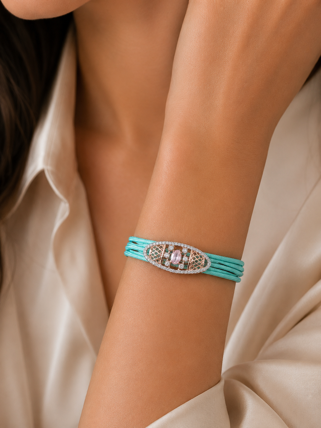 Blush Aura Strap Bracelet