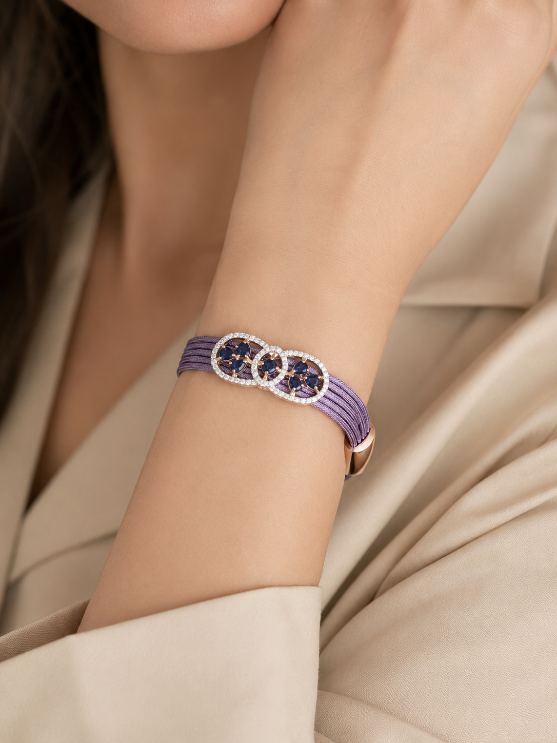 Twilight Blossom Strap Bracelet