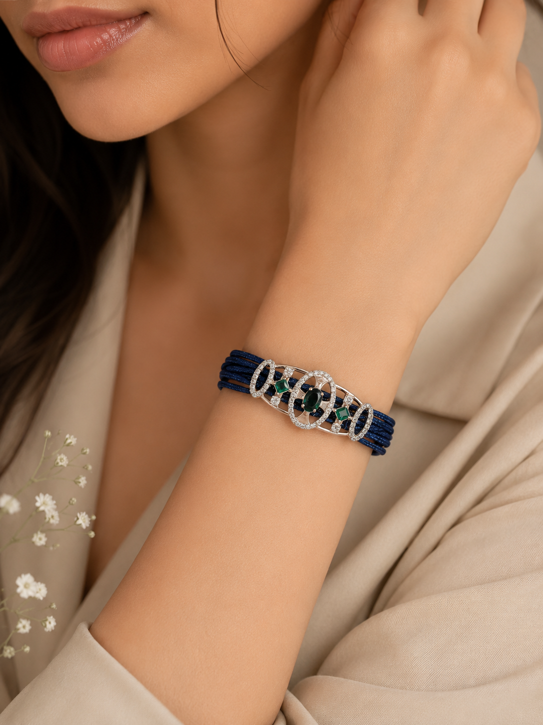Emerald Eclipse Strap Bracelet