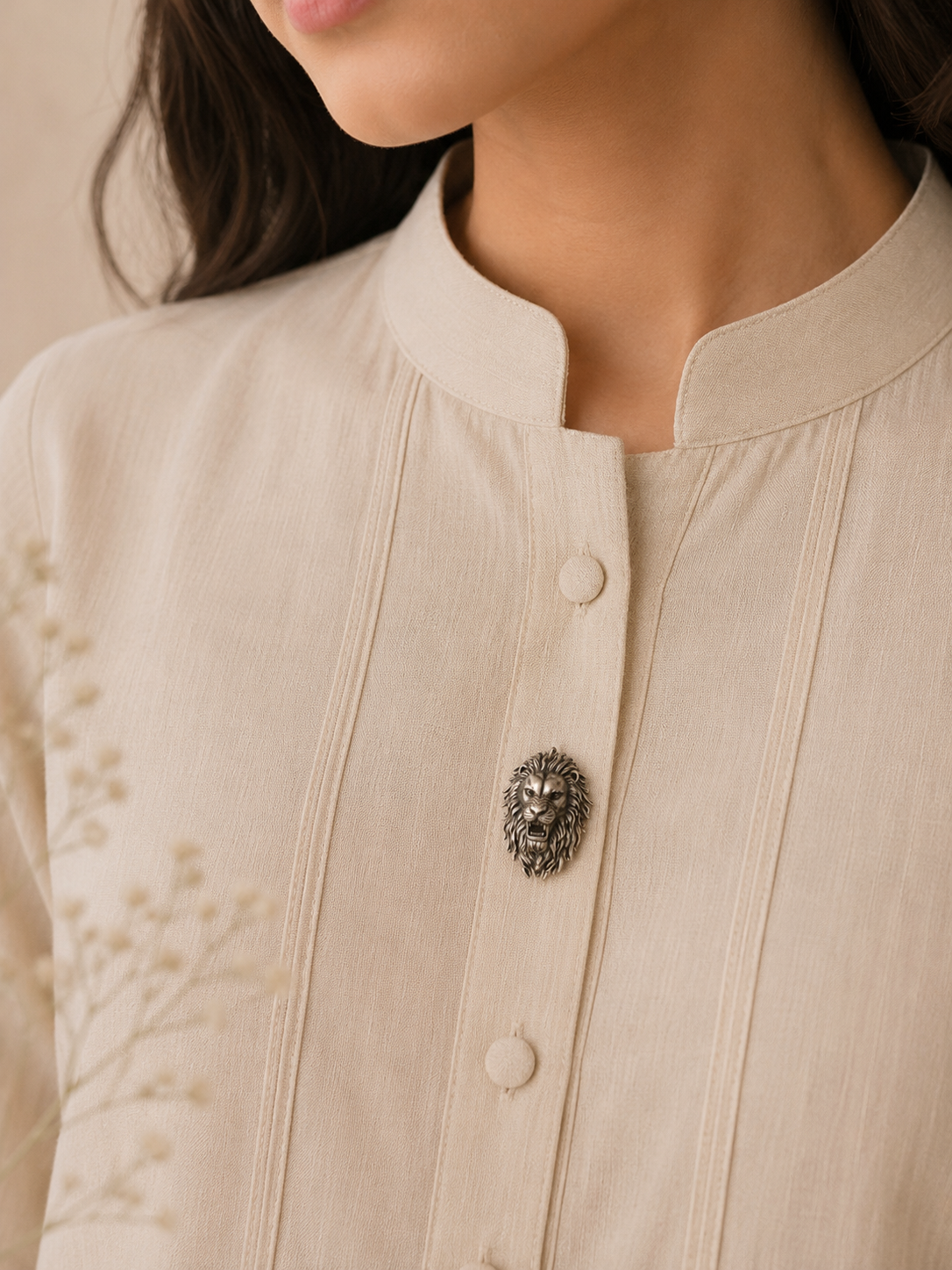 Kesari Button Cover