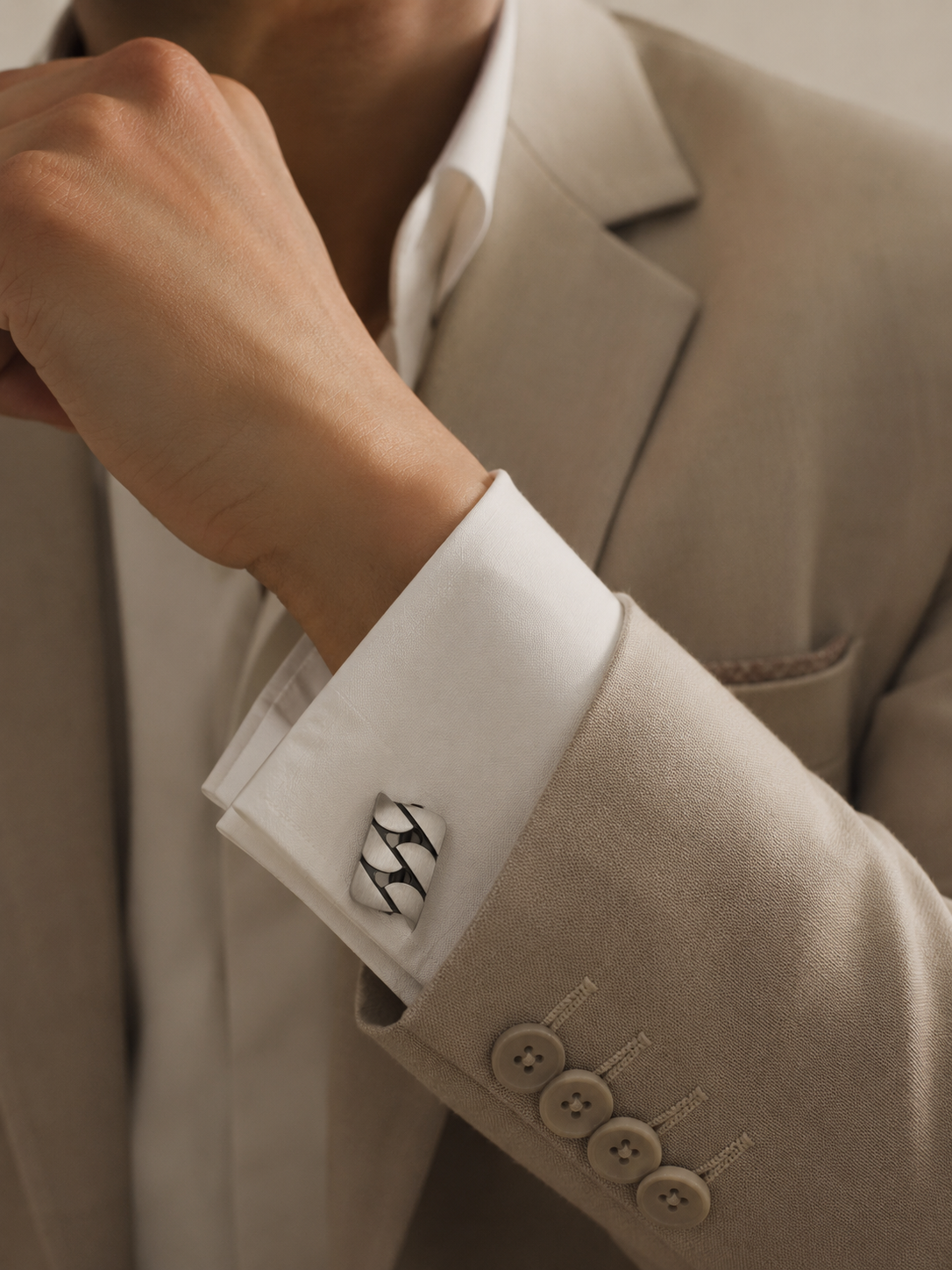 Strata Wave Cufflinks