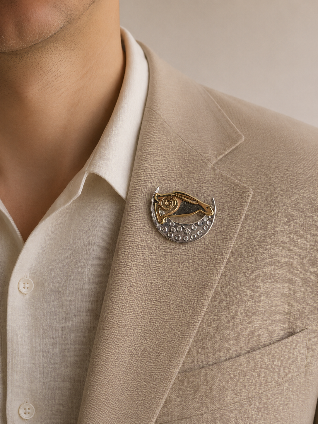 Lunar Hare Brooch