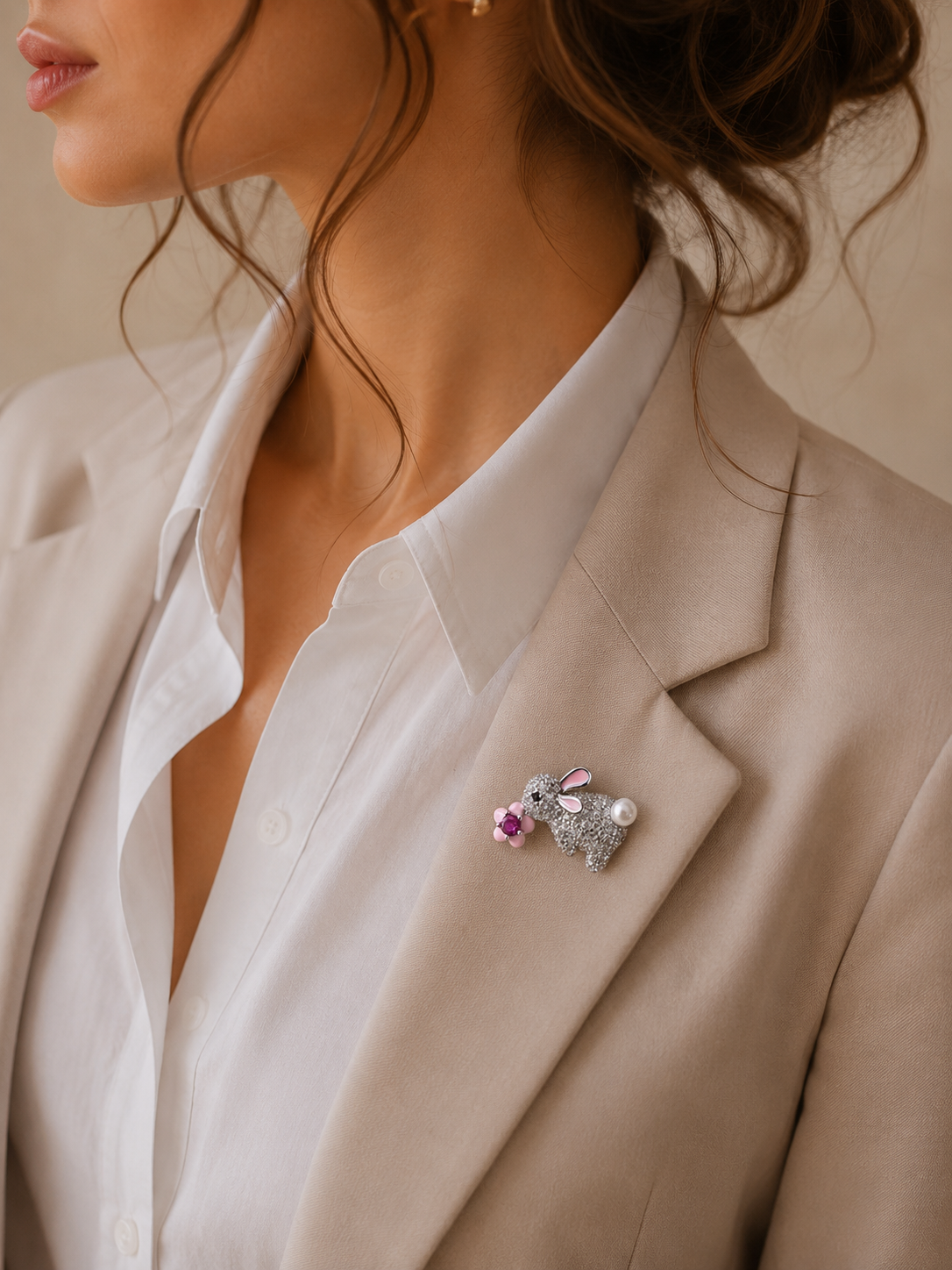 Bunny Blossom Brooch