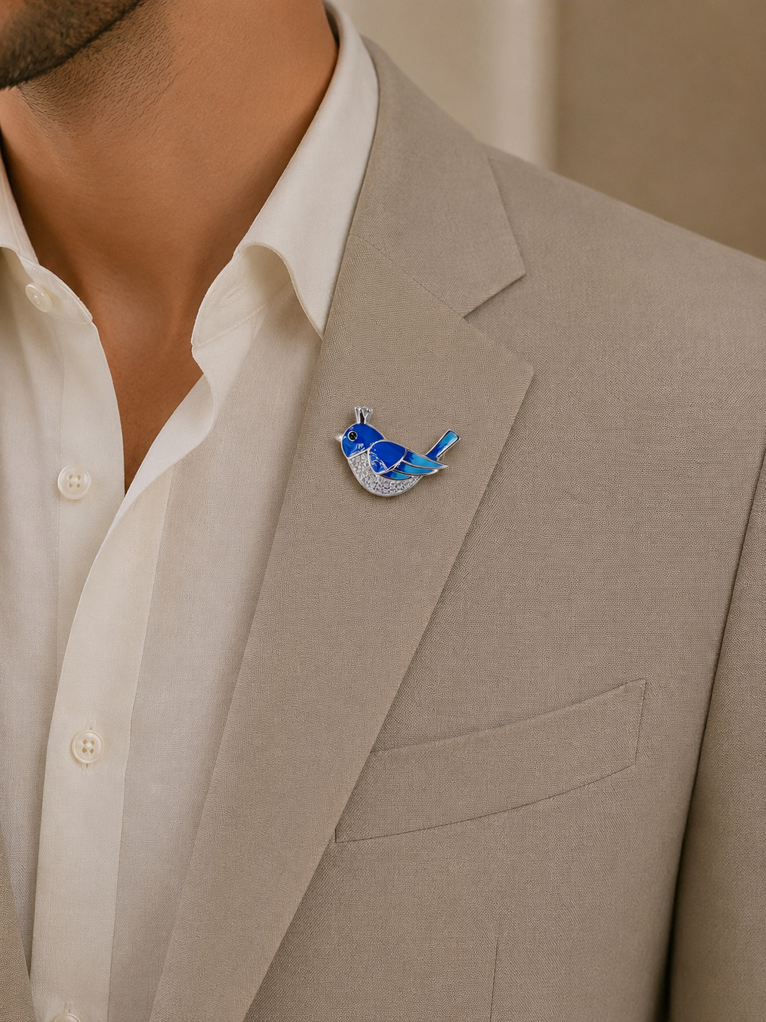 Neelika Songbird Brooch