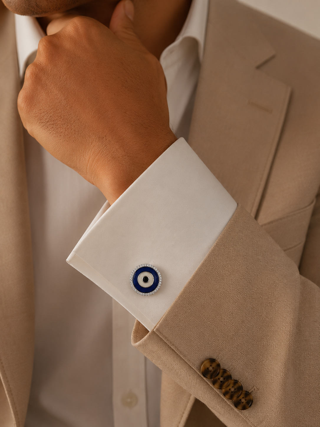 Drishti Silver Cufflinks