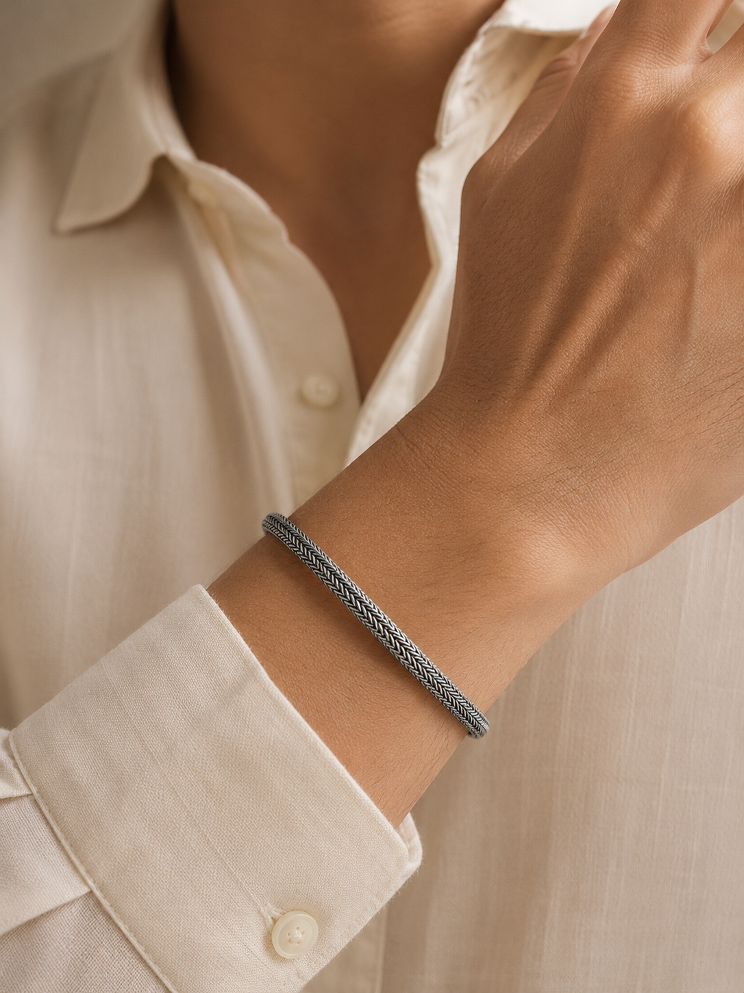 HerringCraft Oxidised Silver Bracelet
