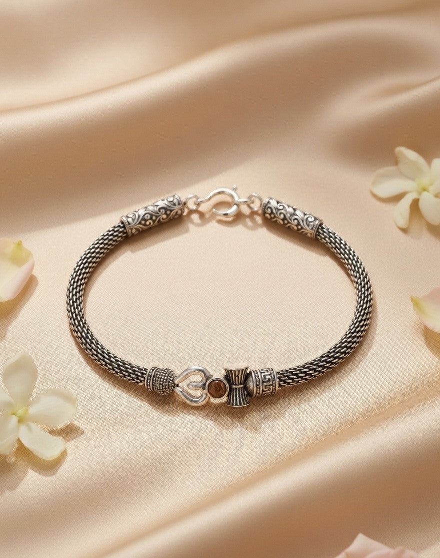 Trishakti Rudra Silver Bracelet
