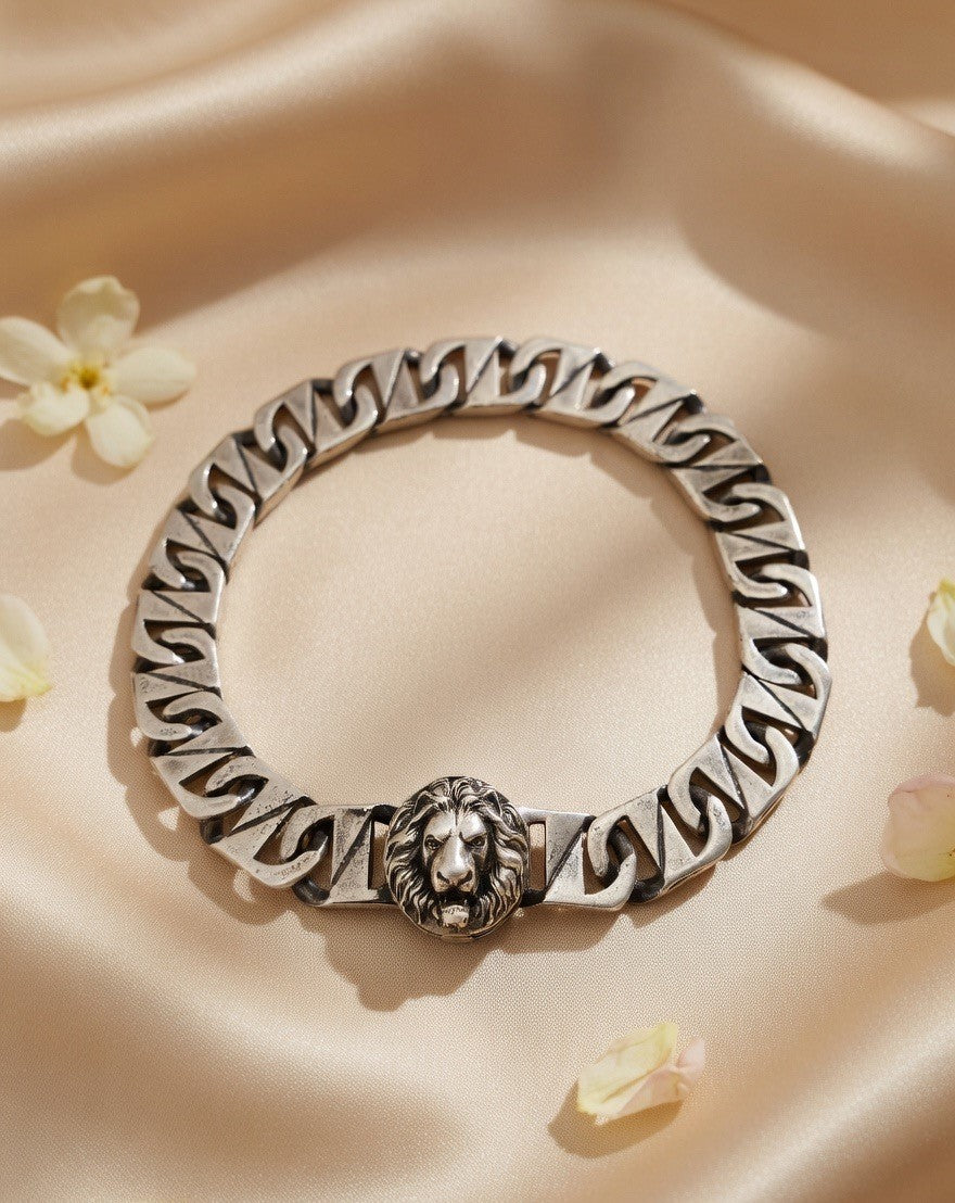 Singh Edge Silver Bracelet