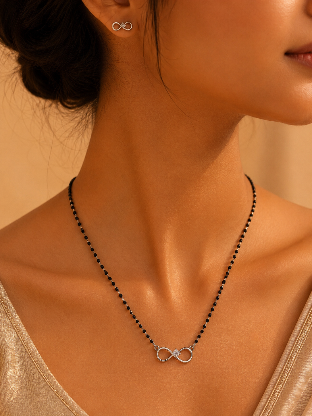 Infinite Grace Crystal Mangalsutra Set