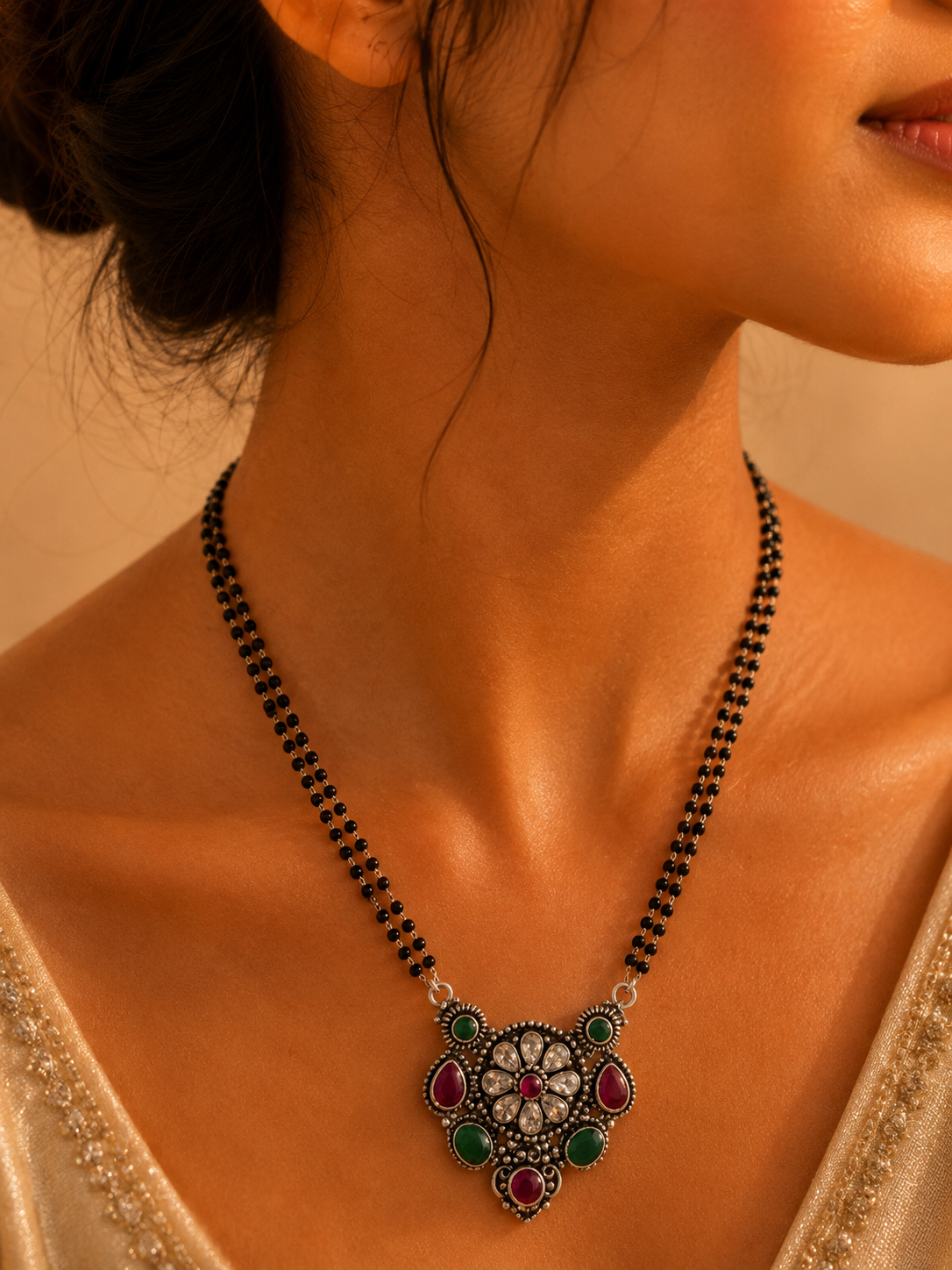 Kundan Floral Heritage Mangalsutra
