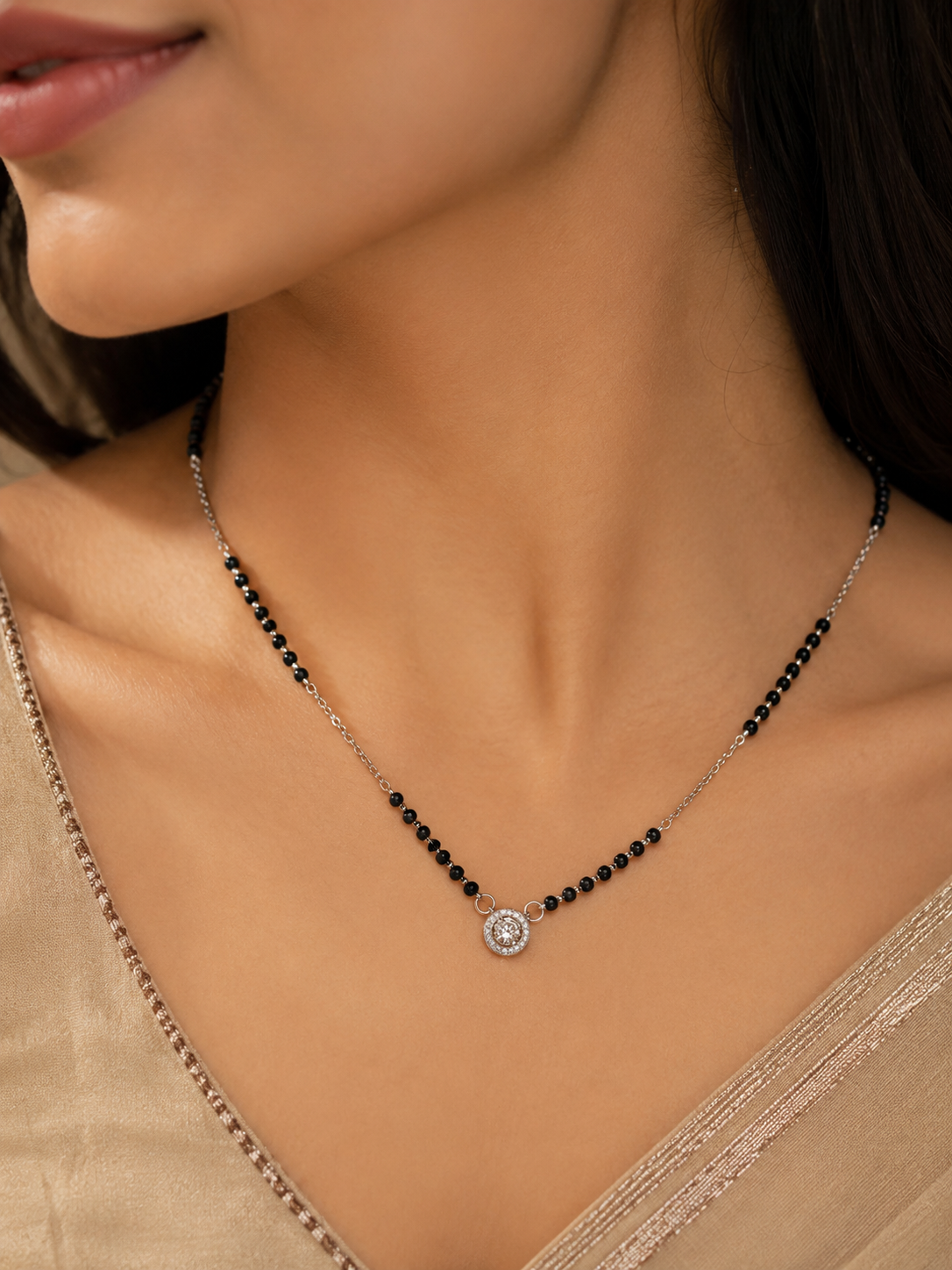 Celeste Solitaire Diamond Mangalsutra