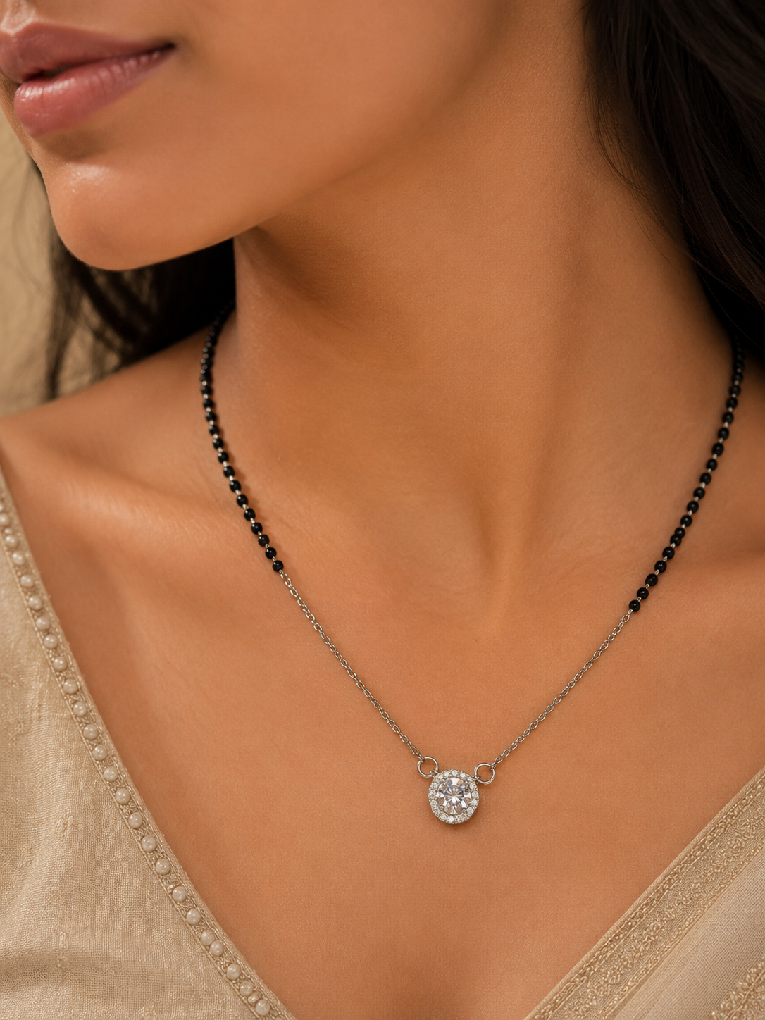 Eterna Halo Diamond Mangalsutra