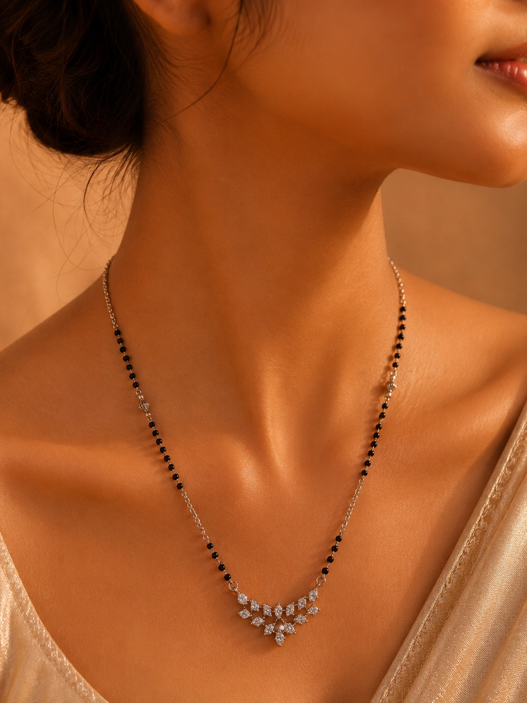 Aarini Crystal Cascade Mangalsutra