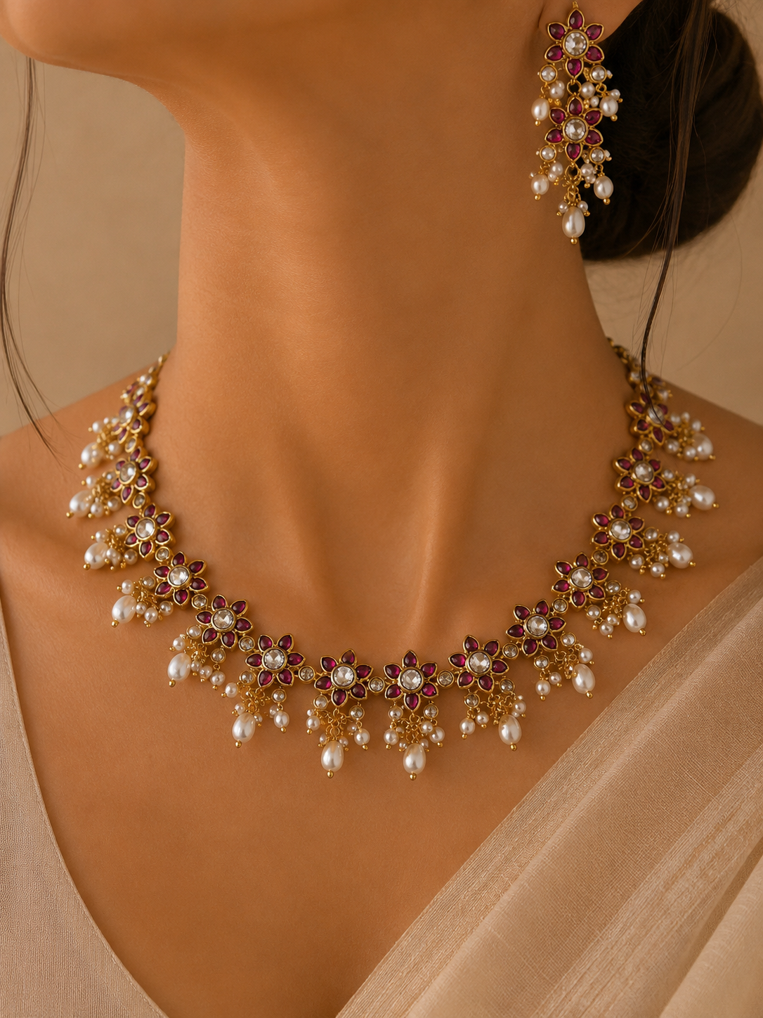 Gulmohar Necklace Set