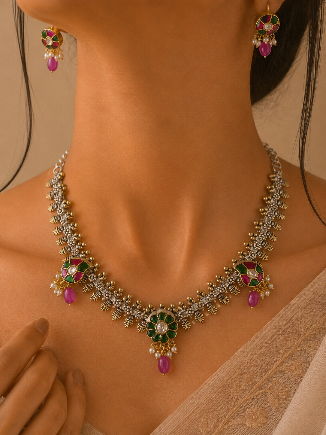 Phoolwari Necklace Set
