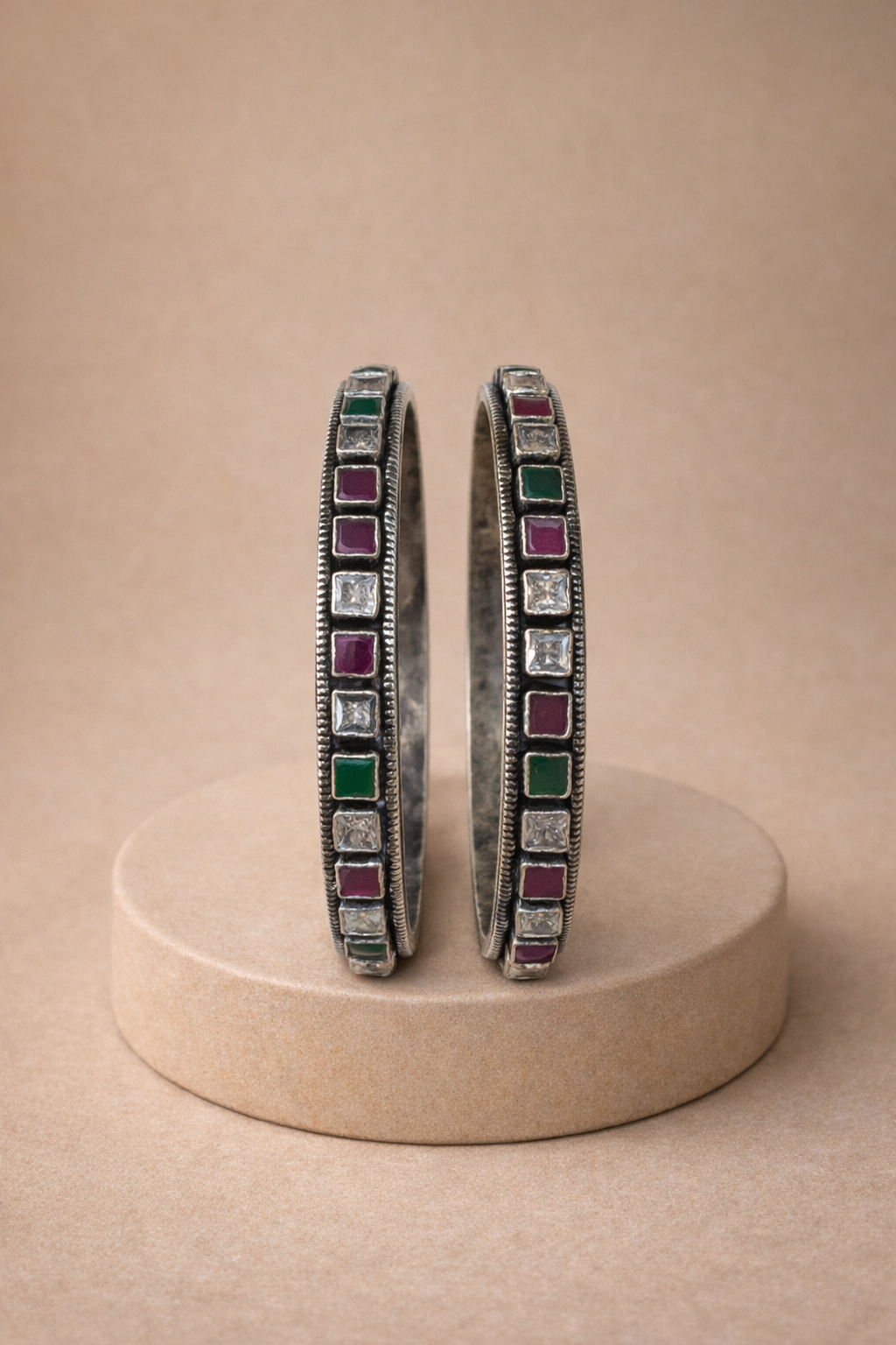 Handcrafted Oxidised Silver Bangles