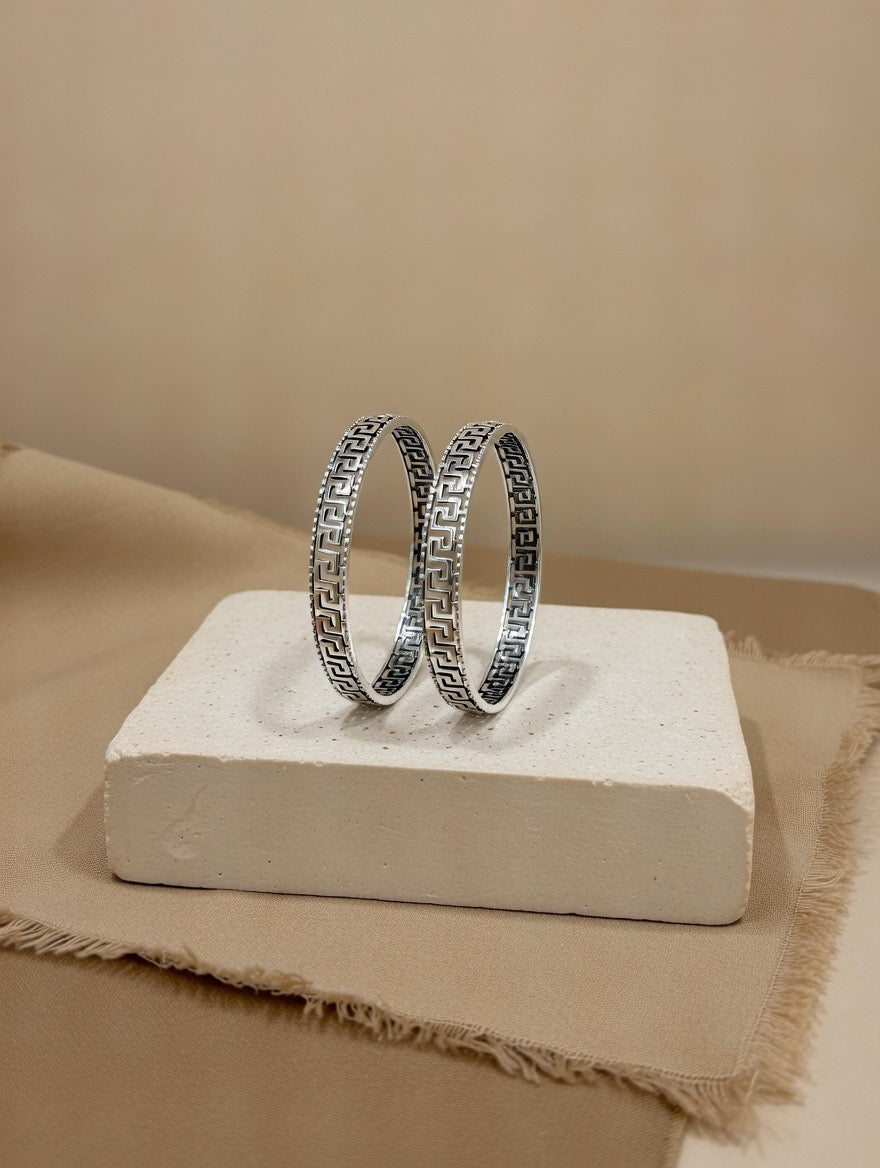 Handcrafted Oxidised Silver Bangles