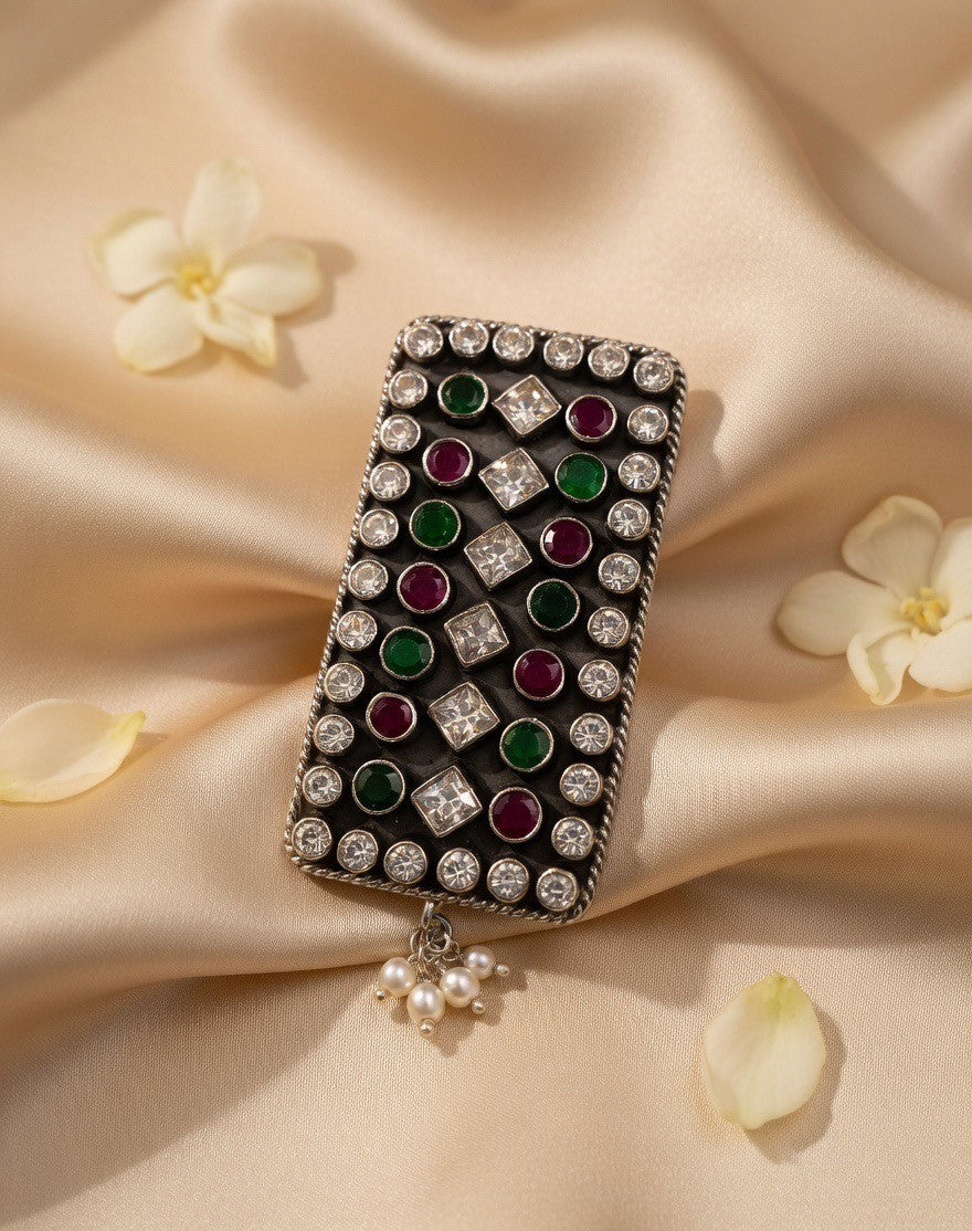 Rangmahal Kundan Heritage Saree Pin