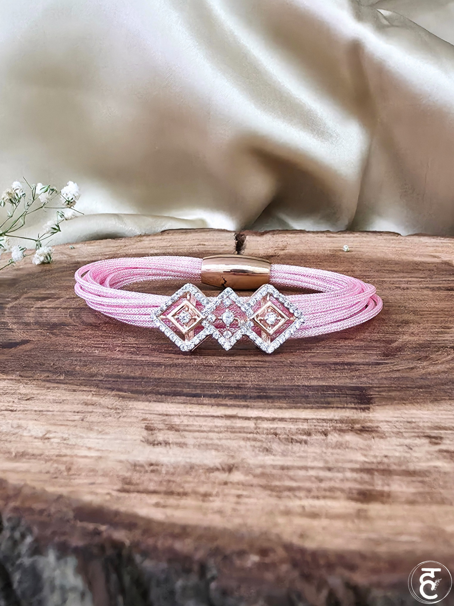 Blush Geometry Strap Bracelet
