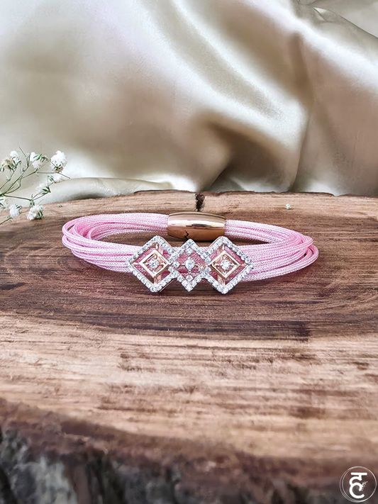 Blush Geometry Strap Bracelet