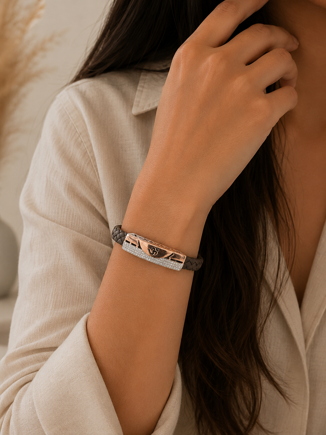 Sacred Om Strap Bracelet