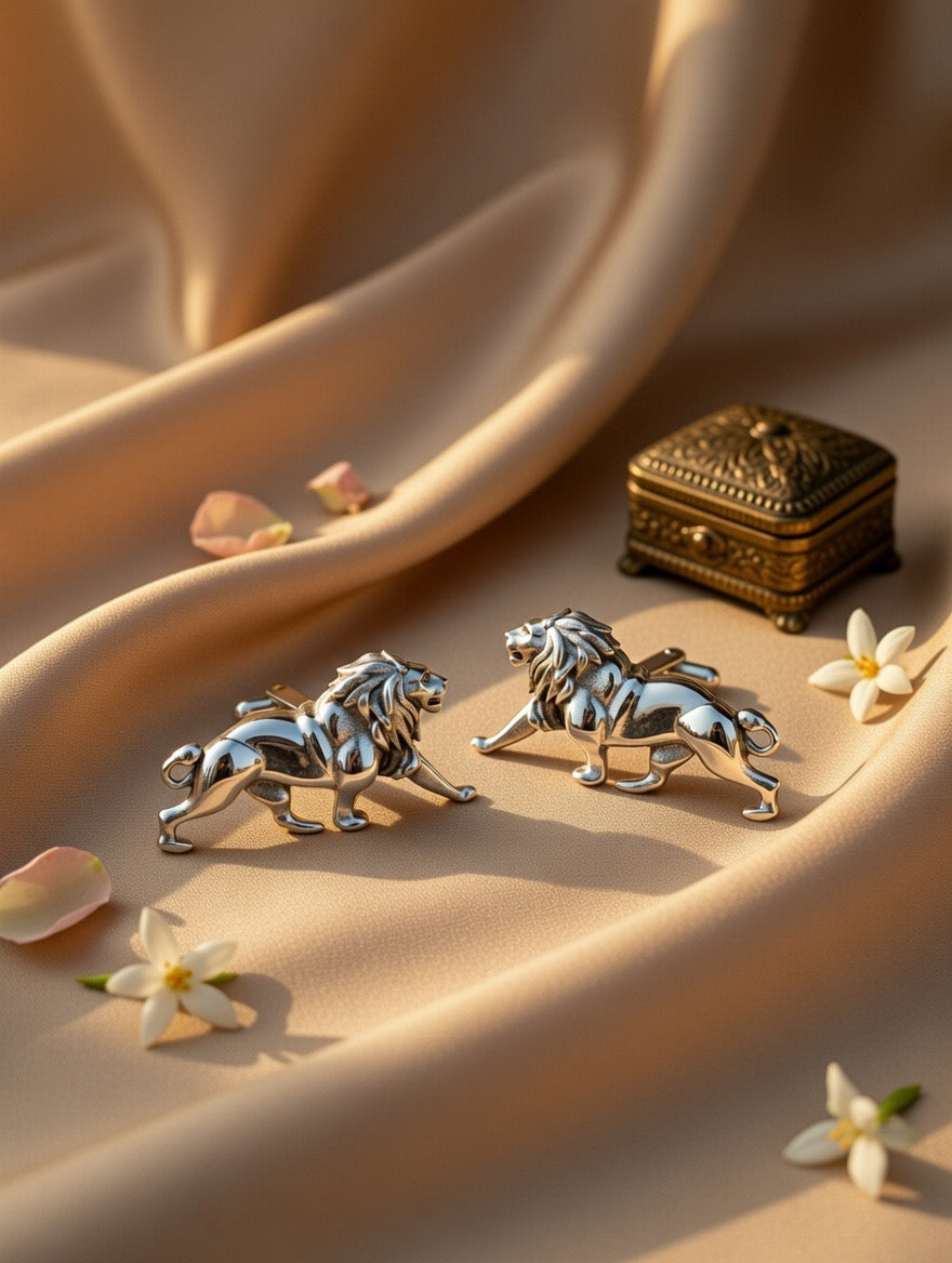 Royal Lion Silver Cufflinks