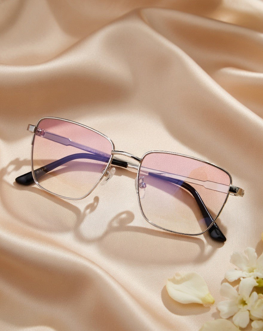 Handcrafted Oxidised Silver Eyeglass Frame