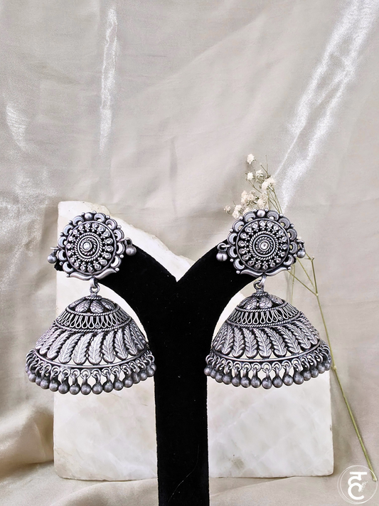 Handcrafted Oxidised Silver Earrings