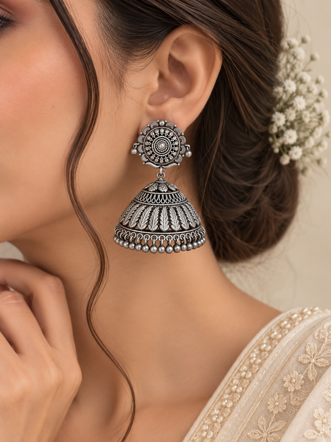 Rajwadi Jhumka Earrings