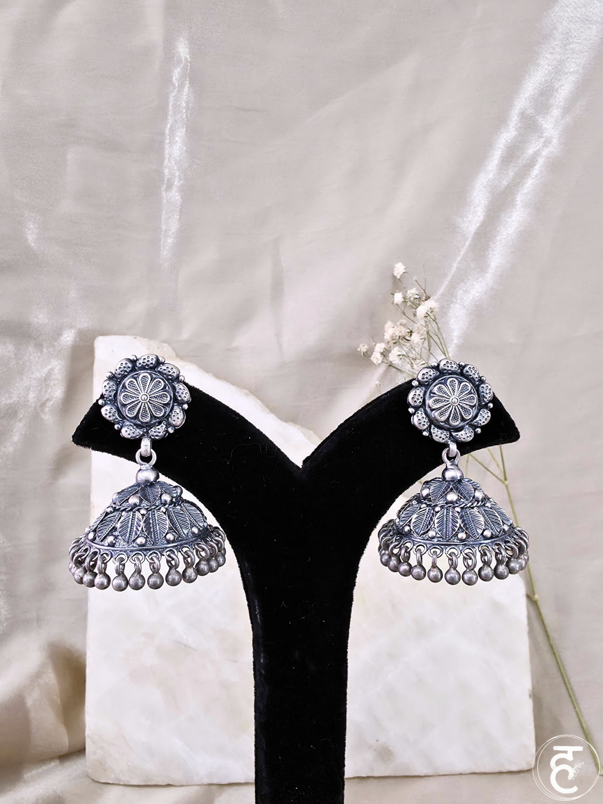 Handcrafted Oxidised Silver Earrings