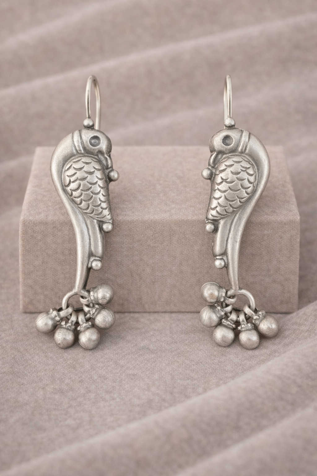 Handcrafted Oxidised Silver Earrings