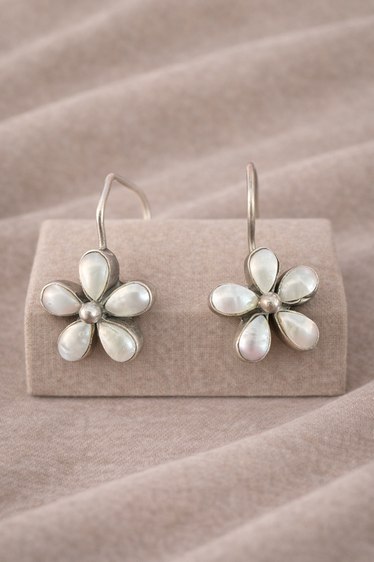 Handcrafted Oxidised Silver Earrings