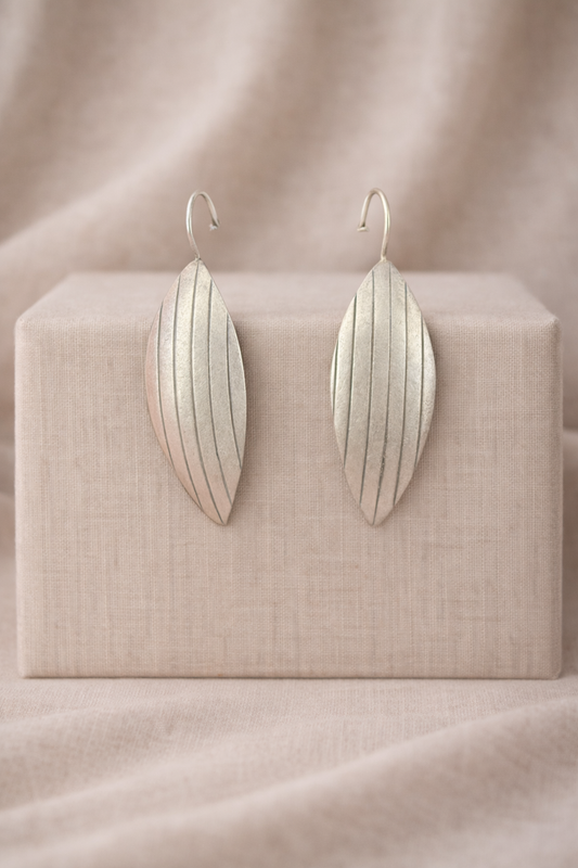 Handcrafted Oxidised Silver Earrings