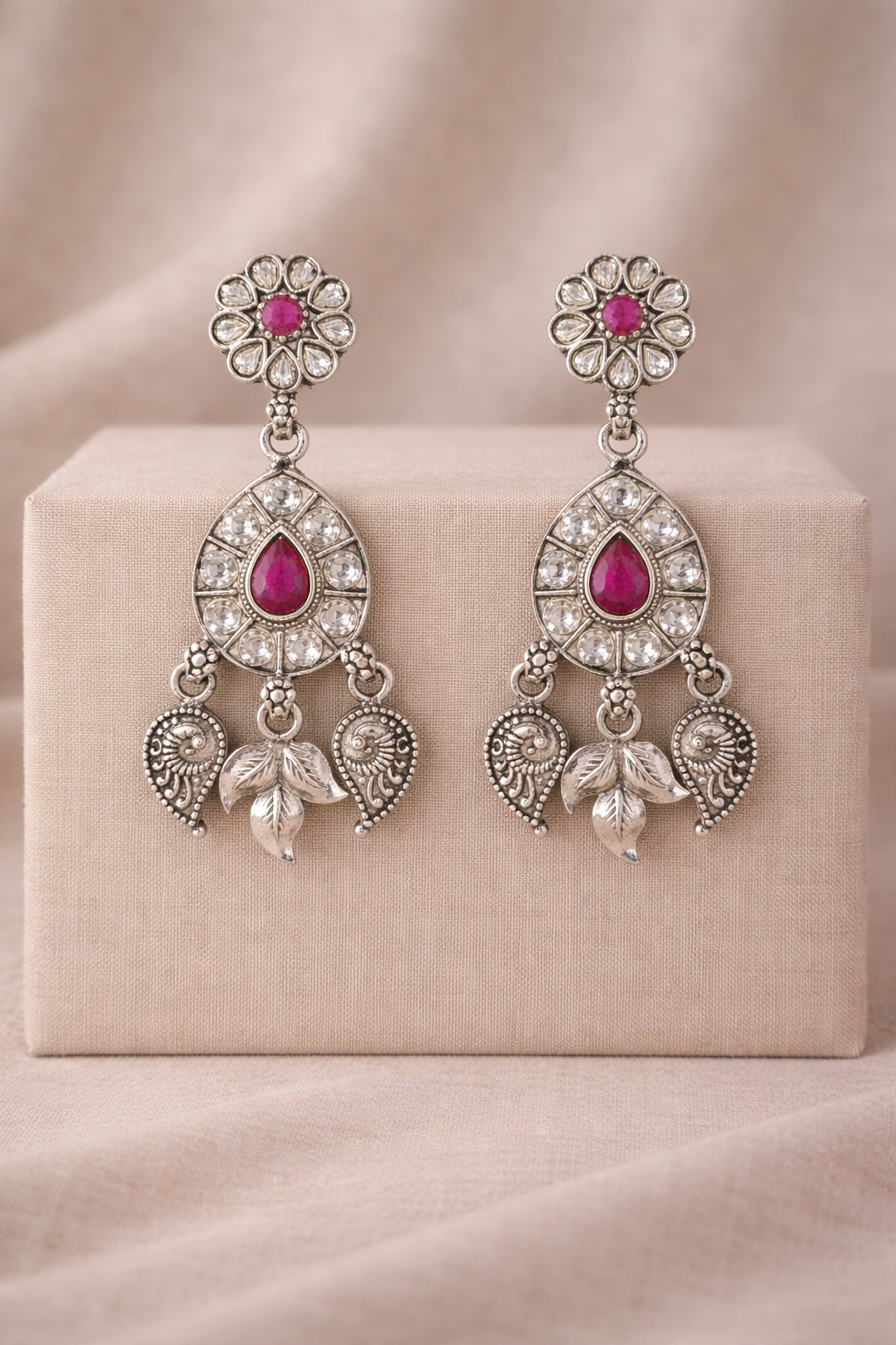 Handcrafted Oxidised Silver Earrings
