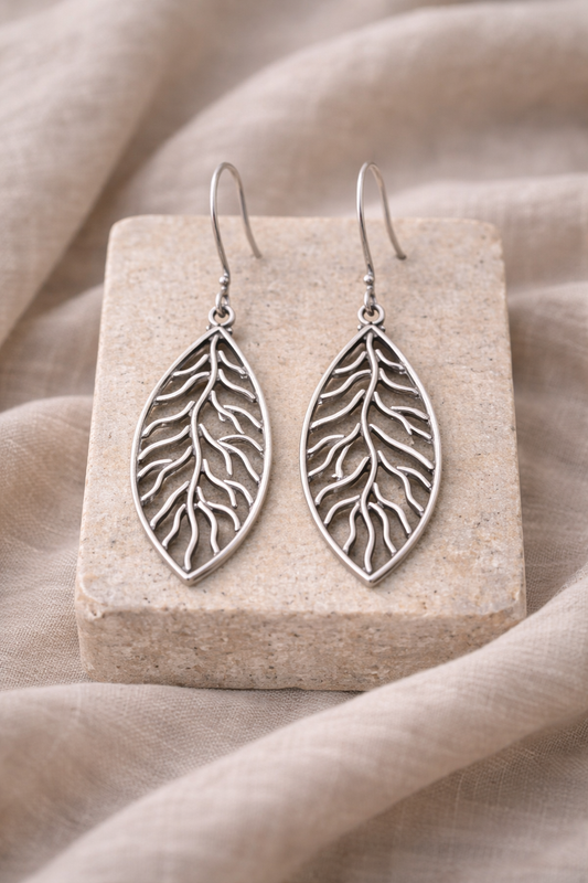 Handcrafted Oxidised Silver Earrings
