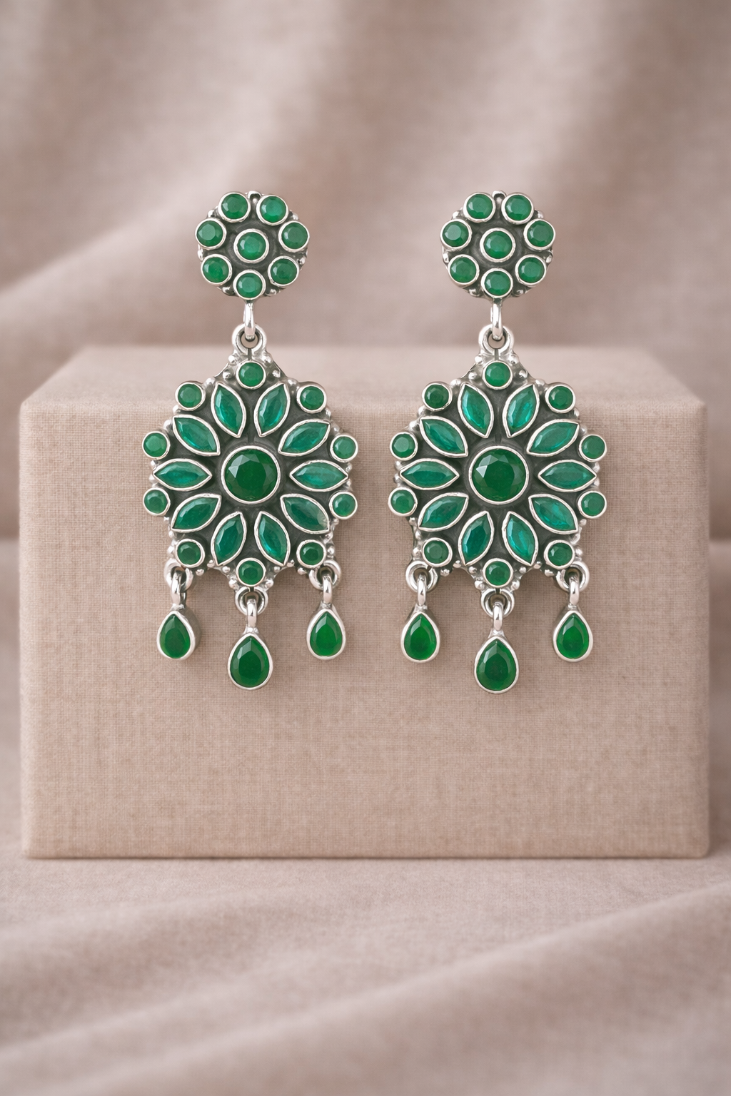 Handcrafted Oxidised Silver Earrings