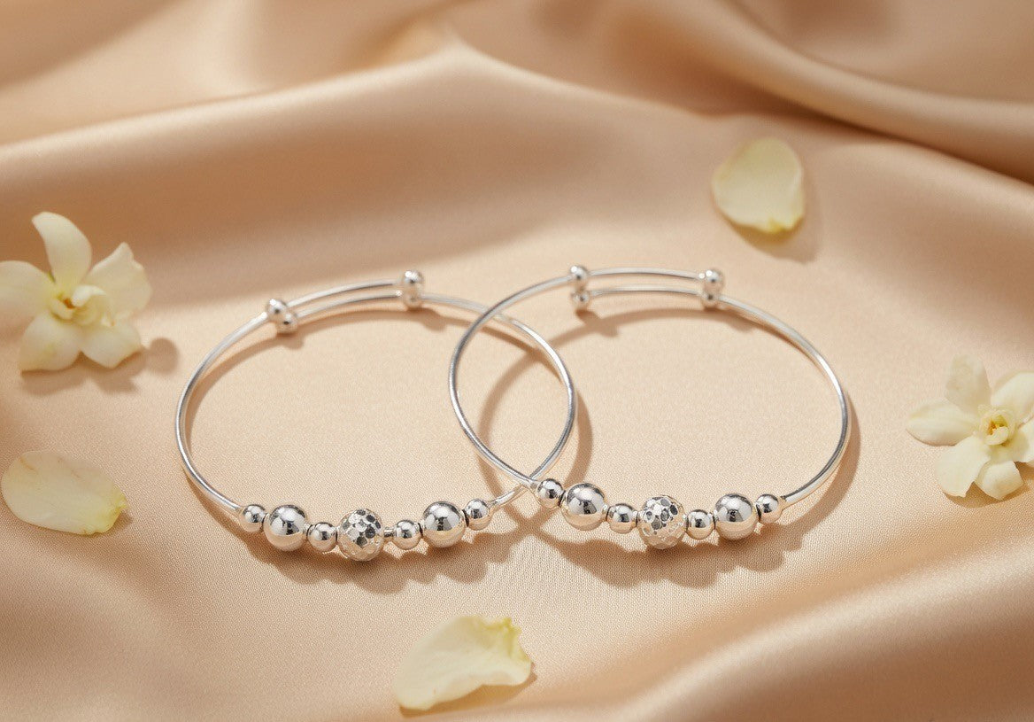 Handcrafted Oxidised Silver Child Bracelets