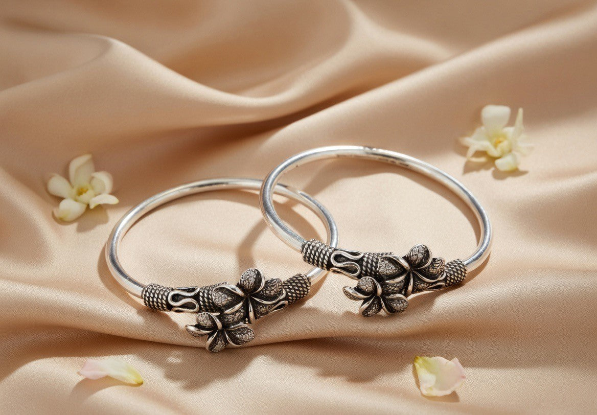 Handcrafted Oxidised Silver Child Bracelets
