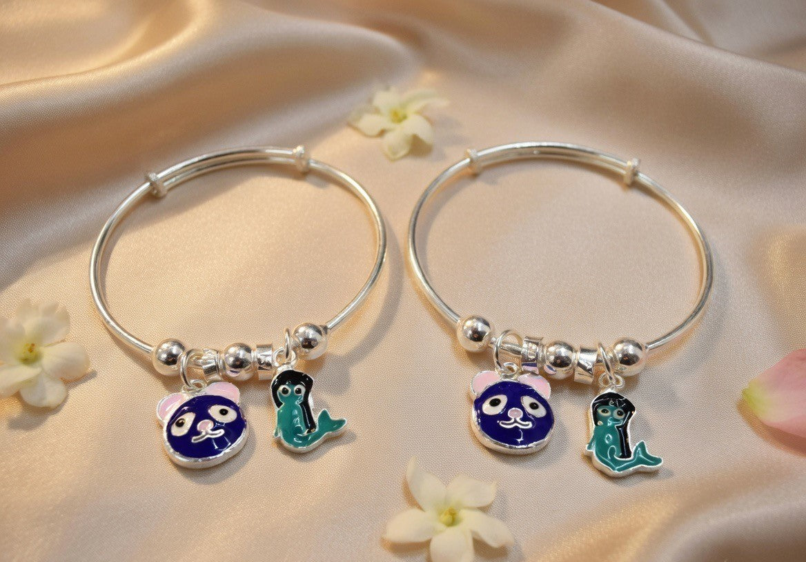 Handcrafted Oxidised Silver Child Bracelets