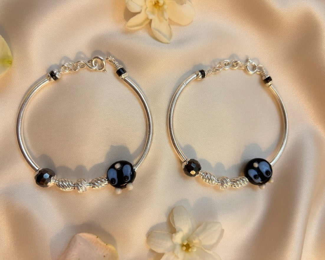 Handcrafted Oxidised Silver Child Bracelets