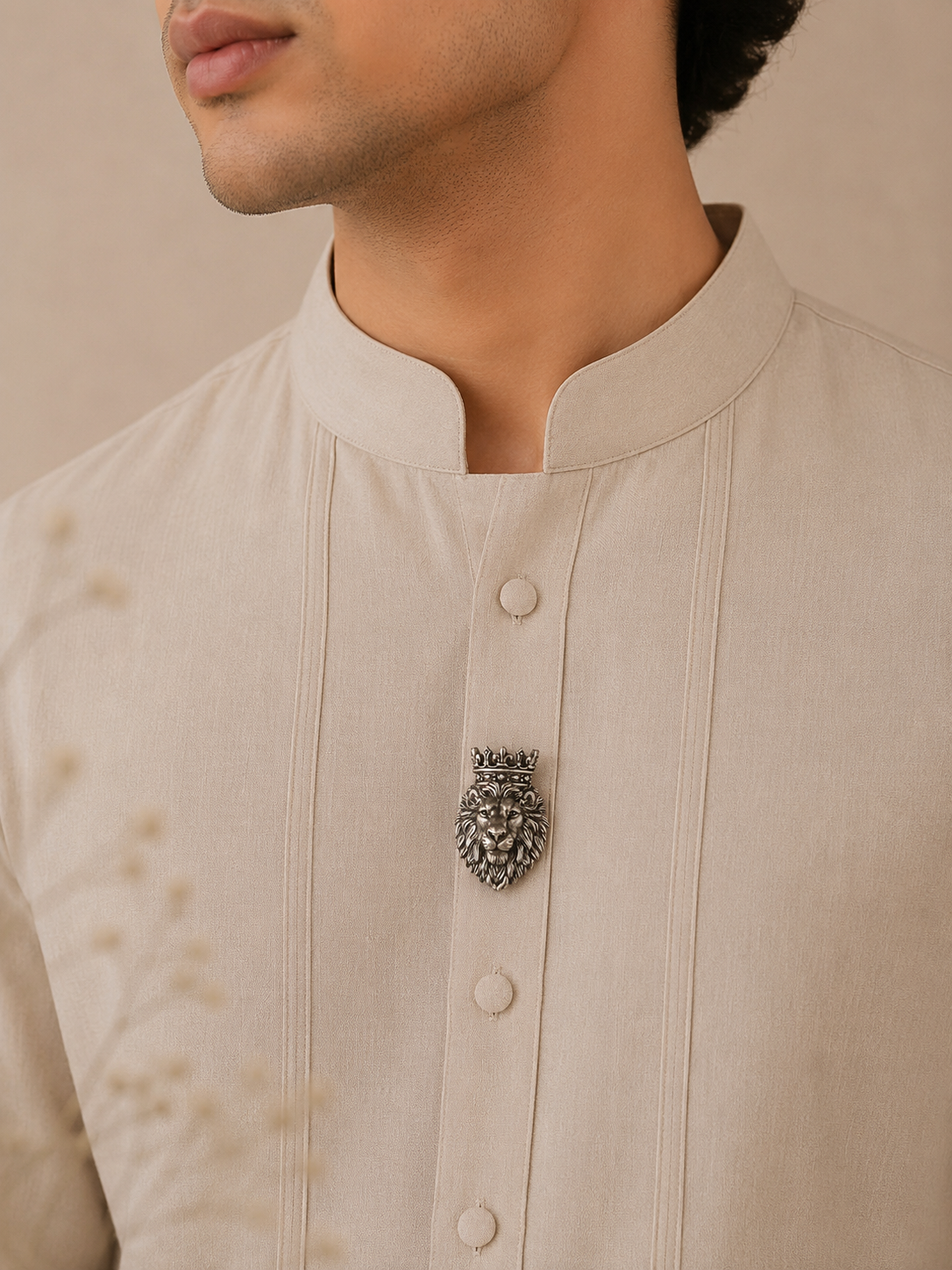 Rajsi Lion Button Cover