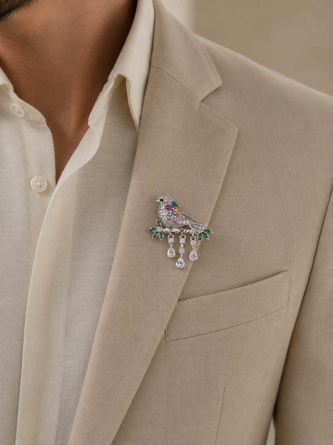 Melody Perch Brooch