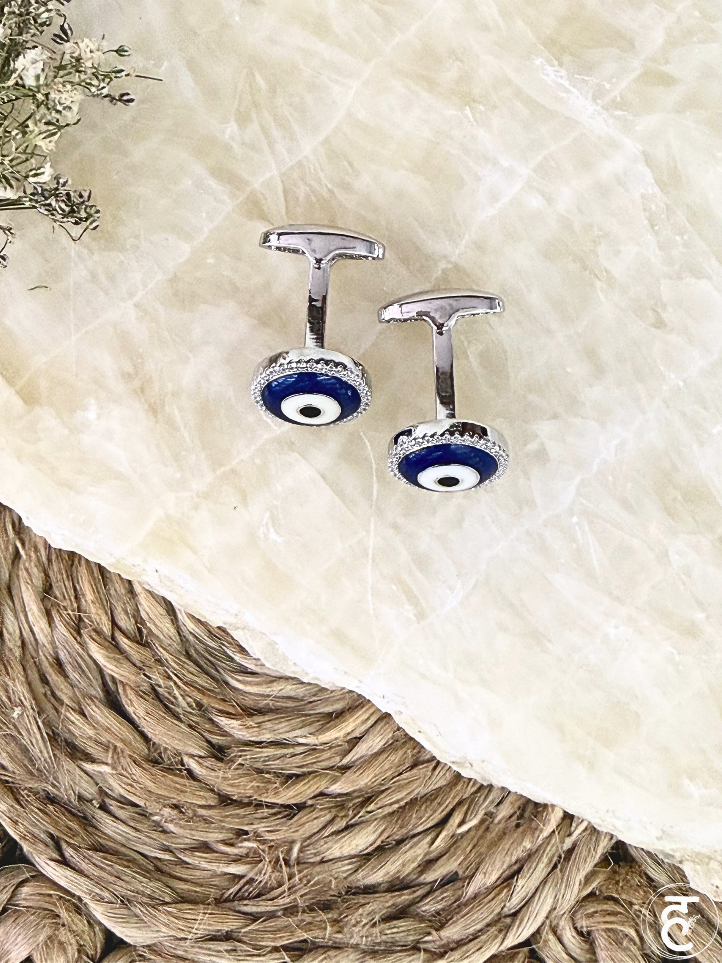 Drishti Silver Cufflinks