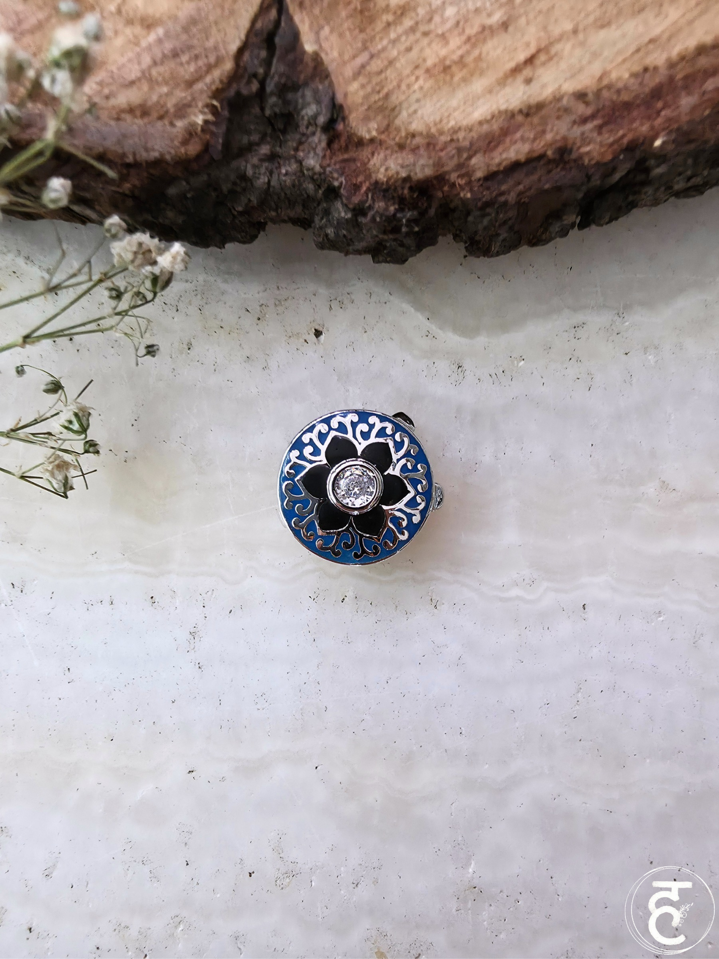 Midnight Bloom Button Covers
