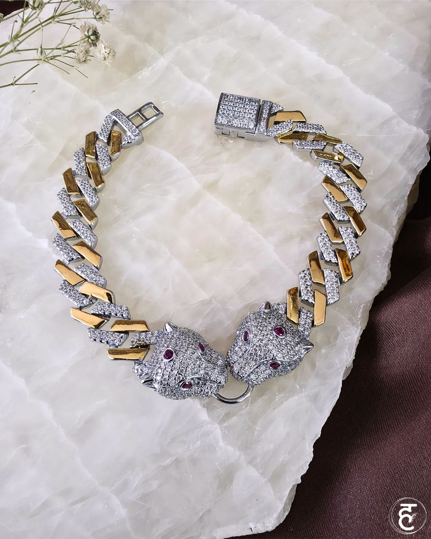 Handcrafted Oxidised Silver Men Bracelet