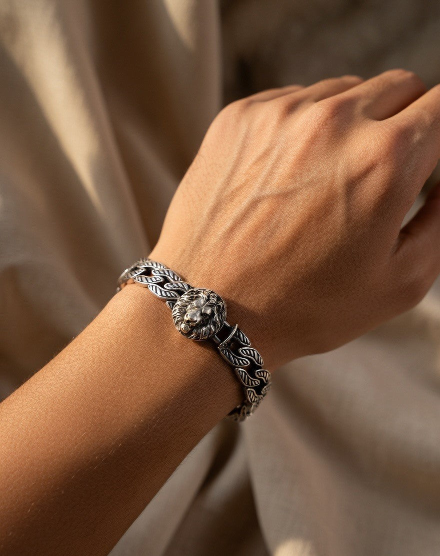 SinghLink Oxidised Silver Bracelet