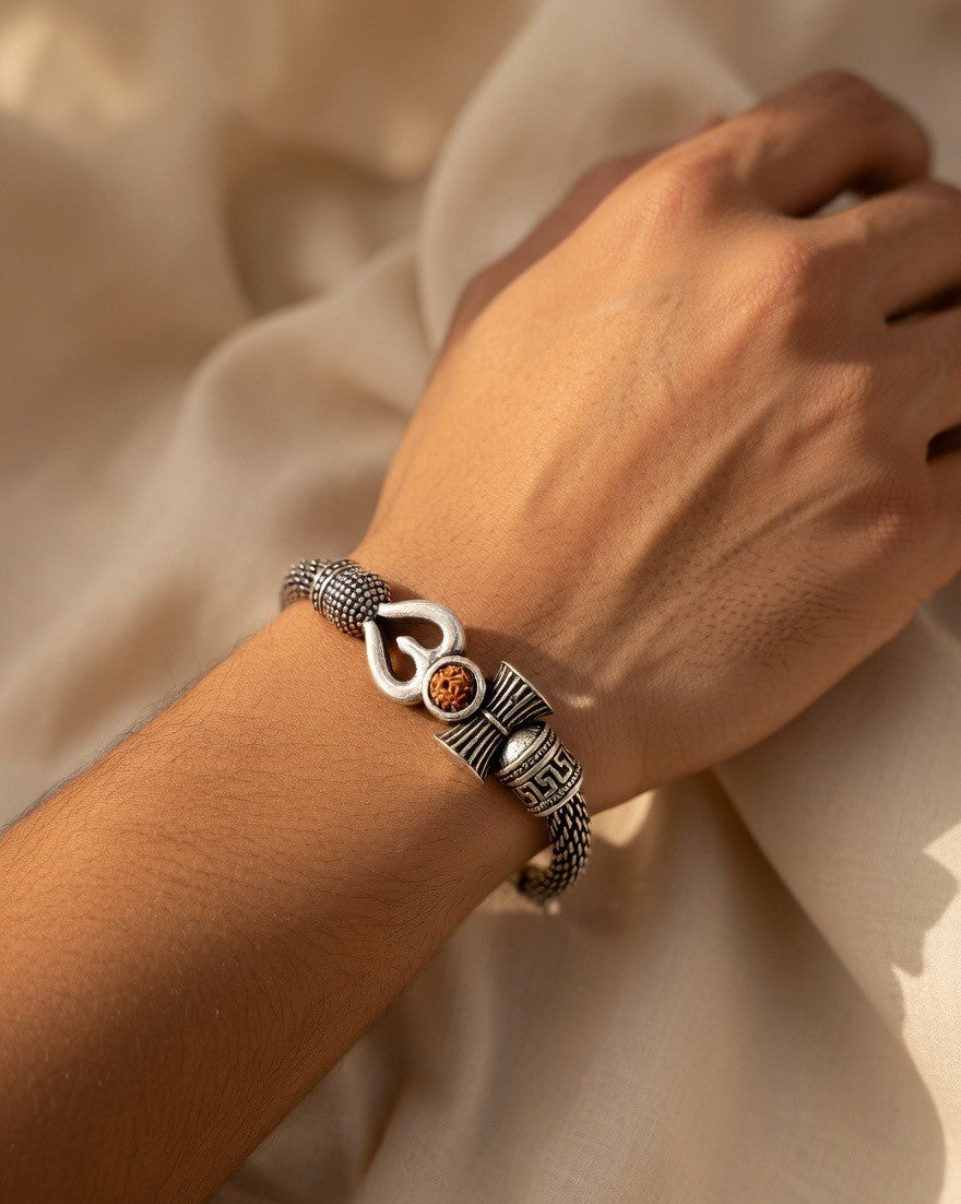 Trishakti Rudra Silver Bracelet