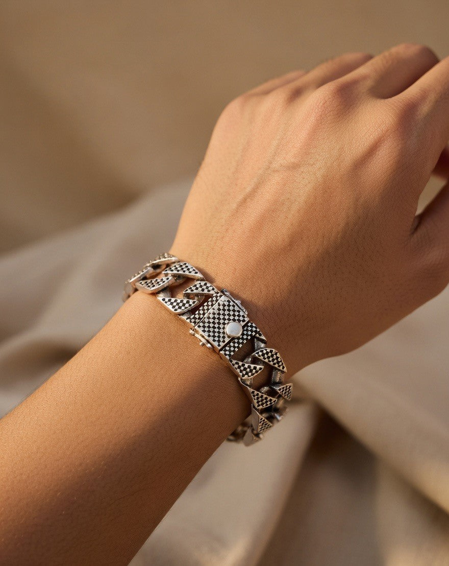 Prism Link Silver Bracelet