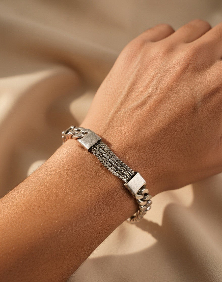 DualLink Fusion Silver Bracelet