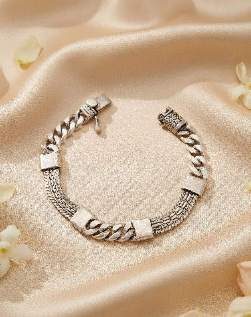 DualLink Fusion Silver Bracelet